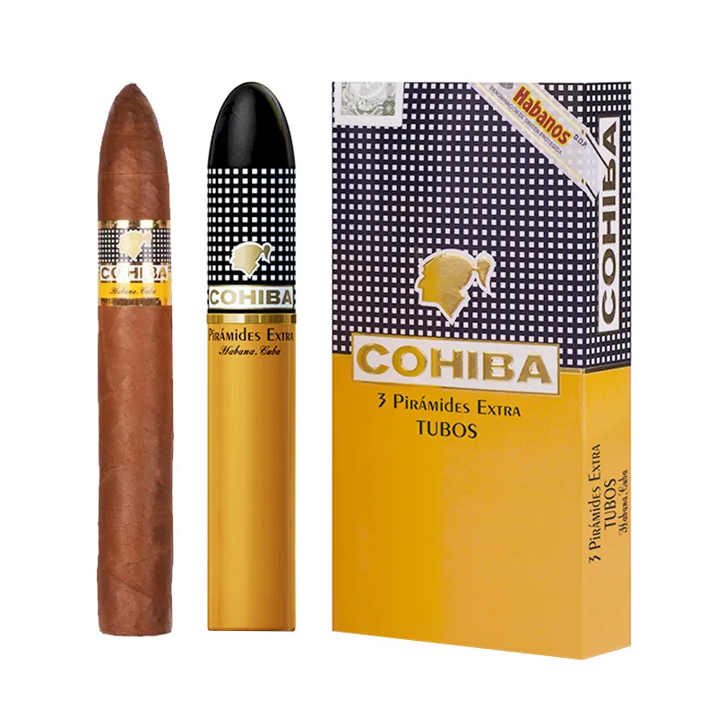Cohiba Pirámides Extra (aluminium tubed cigars in 5 cardboard packs of 3)
