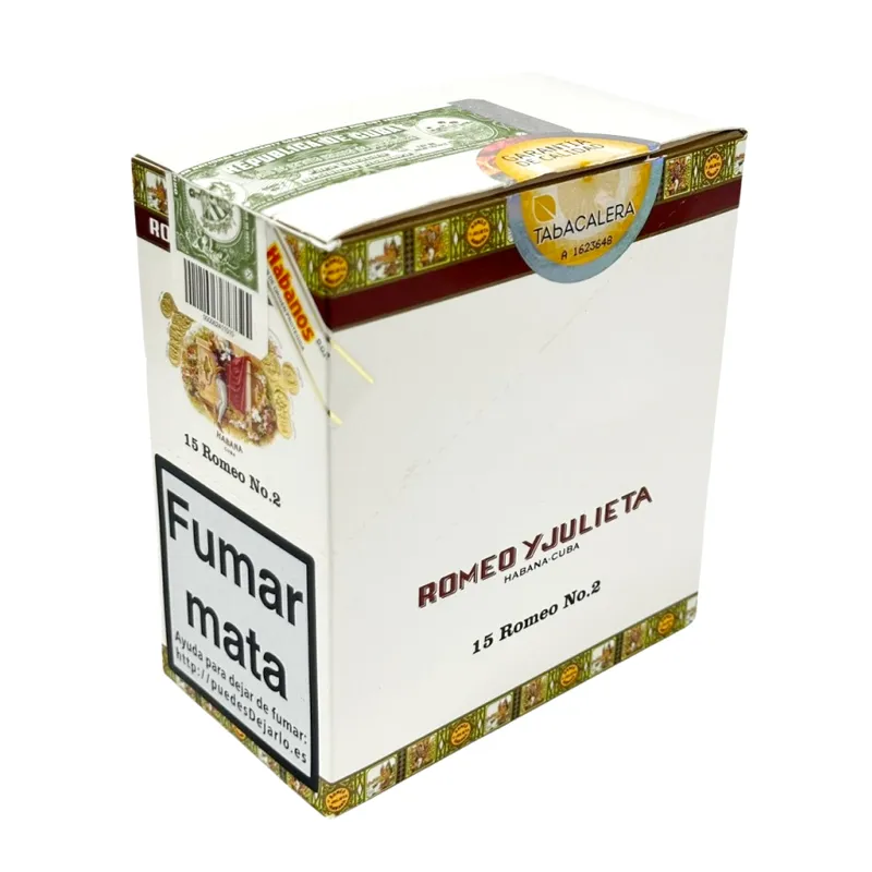 Romeo y Julieta Romeo No.2 (Display box of 15 aluminium tubed)